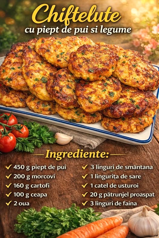 Chifteluțe cu Piept de Pui și Legume: Rețetă Rapidă și Delicioasă