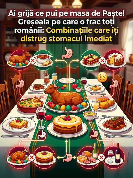 Evită Combinațiile Alimentare Nocive de Paște
