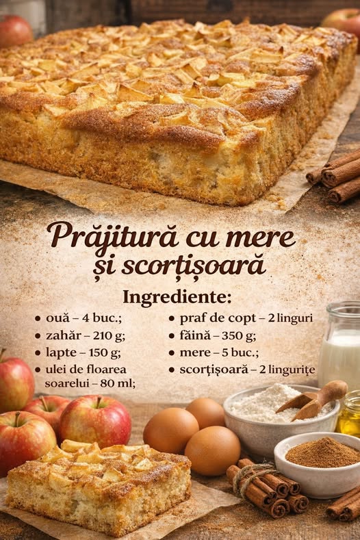 Prajitura cu Mere si Scortisoara: Reteta Delicioasa si Aromata